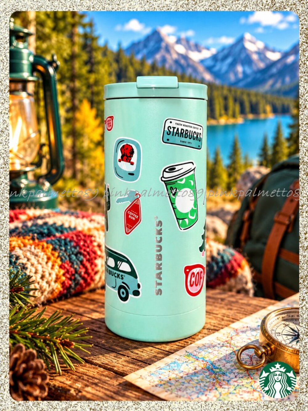 ✨💚 NWT 2026 Starbucks Road Trip Grande SS Sticker Tumbler Limited Edition